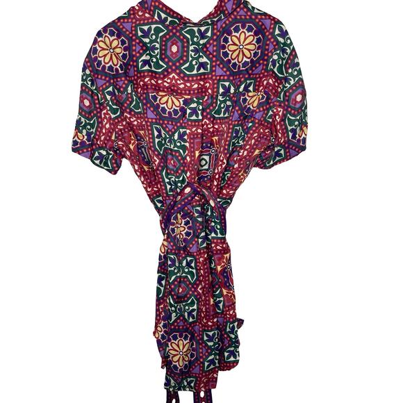 Sezane ANA Twisted pattern Button front mini shirt dress sz 46 US 14 - Picture 7 of 7